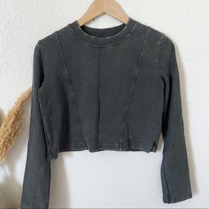 Zara black acid wash long sleeve